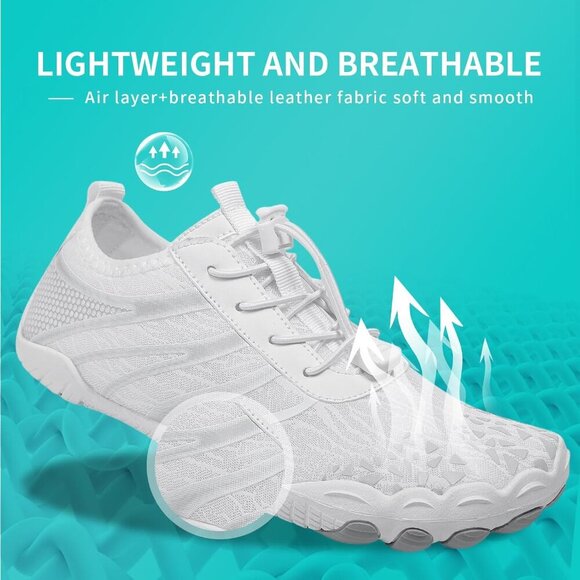 Barefoot Water Shoes Men Women Non-Slip Breathable Wide Toe Hiking Sport - Picture 5 of 6